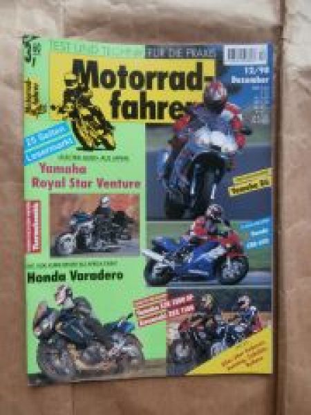 Motorradfahrer 12/1998 Yamaha R6, Honda CBR600, Yamaha XJR 1200