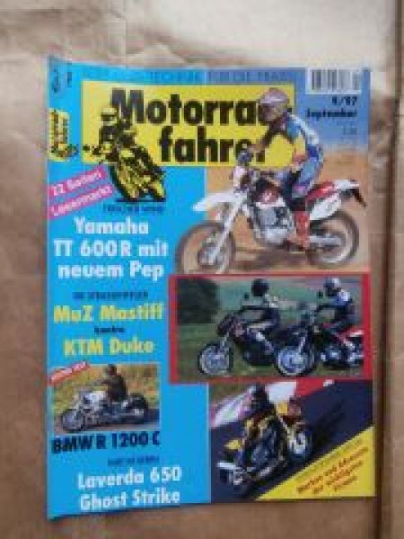 Motorradfahrer 9/1997 Yamaha TT 600R, MuZ Mastiff vs. KTM Duke