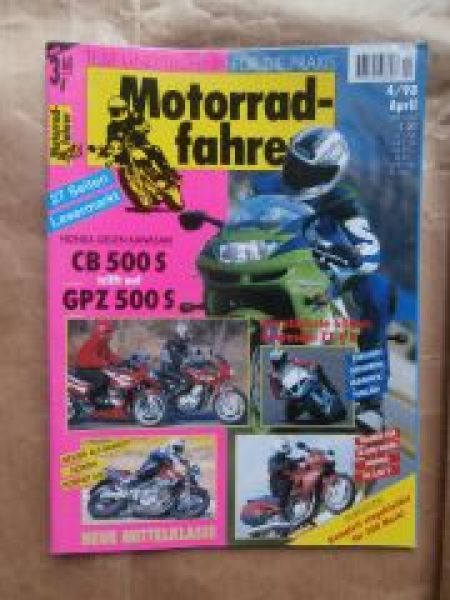 Motorradfahrer 4/1998 Honda CB 500S vs. Kawasaki GPZ 550S,