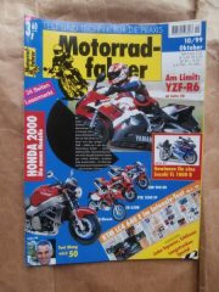 Motorradfahrer 10/1999 KTM LC4 640,Yamaha R6,MuZ mit Rotax-Motor