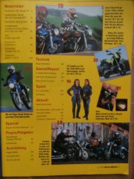 Motorradfahrer 6/1999 MV Agusta F4, VG: Suzuki GSX 750 vs.