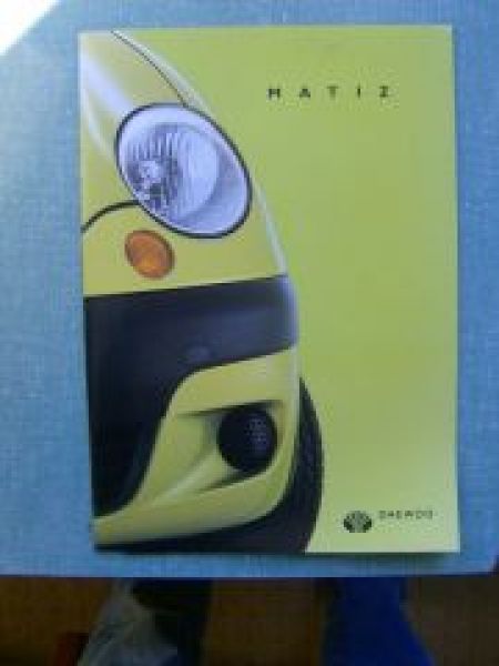 Daewoo Matiz Prospekt 12/2000 NEU