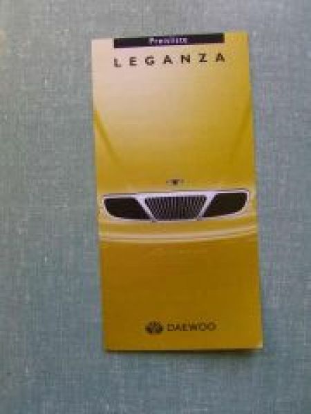 Daewoo Leganza Preisliste 8/1999 NEU