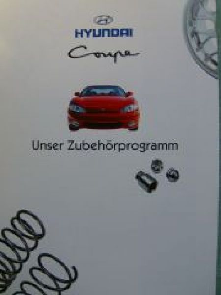 Hyundai Coupe Zubehör Prospekt 4/1998 NEU