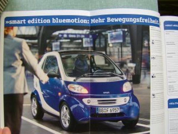 smart edition bluemotion Prospekt Rarität NEU