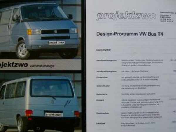 projektzwo Design-Programm VW Bus T4 9/1991 Prospekt