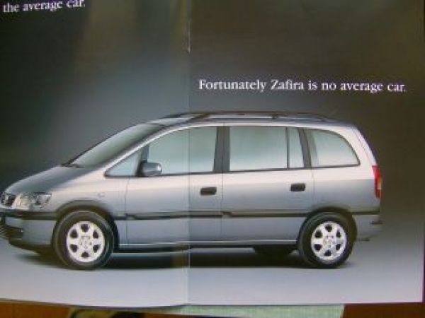 Vauxhall Zafira UK Prospekt Englisch 12/1998 NEU