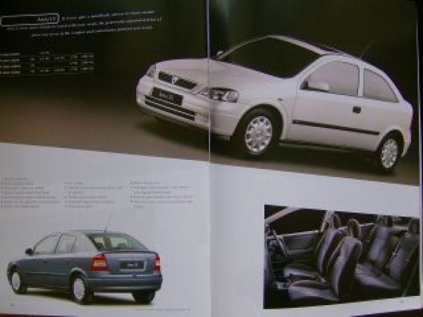 Vauxhall Astra UK Prospekt Englisch 12/1998 NEU