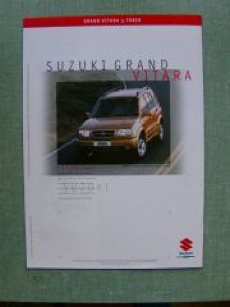 Suzuki Grand Vitara 5-türer Prospekt 9/1999 NEU