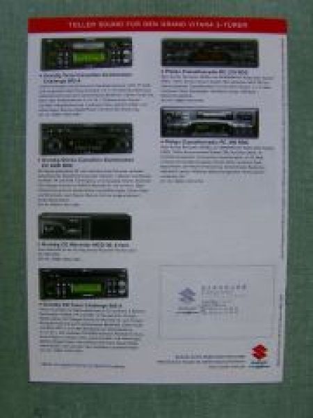 Suzuki Grand Vitara 5-türer Zubehör Prospekt 3/2001 NEU