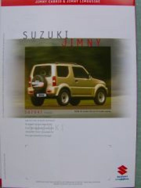 Suzuki Jimny Cabrio & Limousine Prospekt 2/2000 NEU