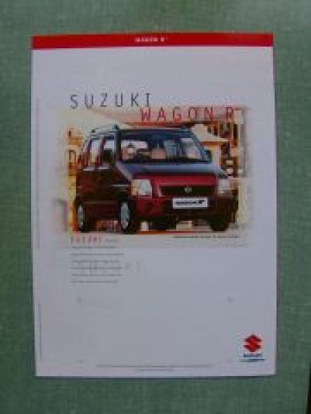 Suzuki Wagon R+ Prospekt 9/1999 NEU