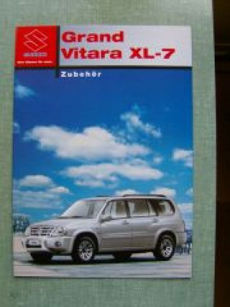Suzuki Grand Vitara XL-7 Zubehör Prospekt 8/2003 NEU