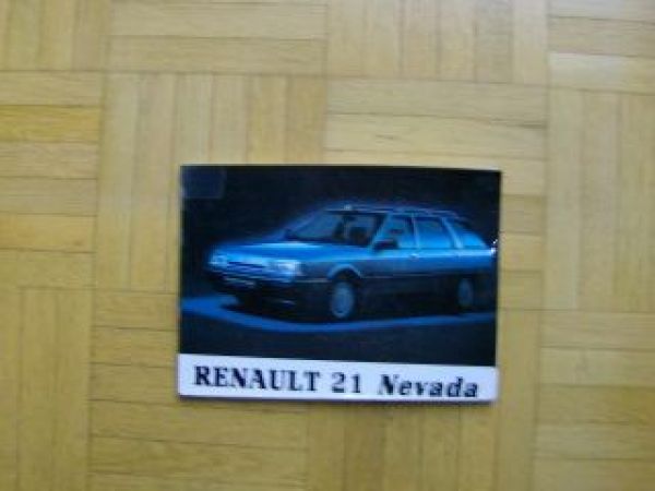 Renault R21 Nevada Betriebsanleitung 1989