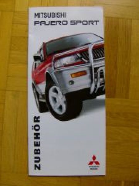 Mitsubishi Pajero Sport Zubehör Prospekt 5/1999 NEU