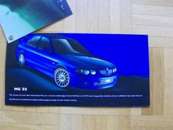 MG ZR Prospekt ZS ZT 3/2001 genieteter Prospekt Rarität NEU