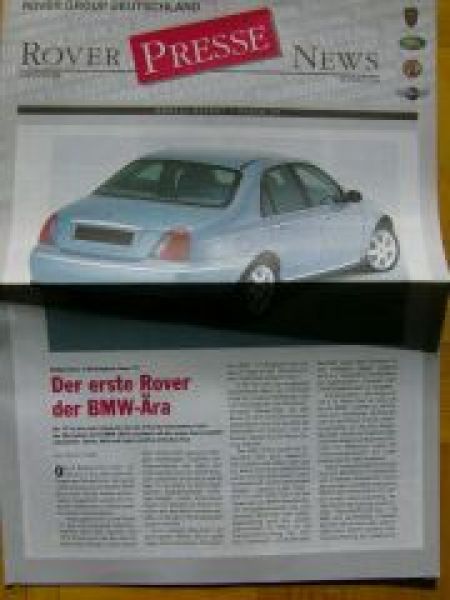 Rover Presse News 12/1998 75 Vorstellung-Modell-Report