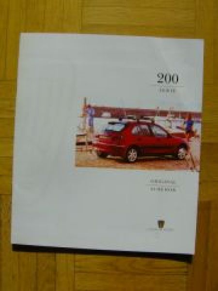 Rover Serie 200 Original Zubehör Prospekt 2/1999 NEU