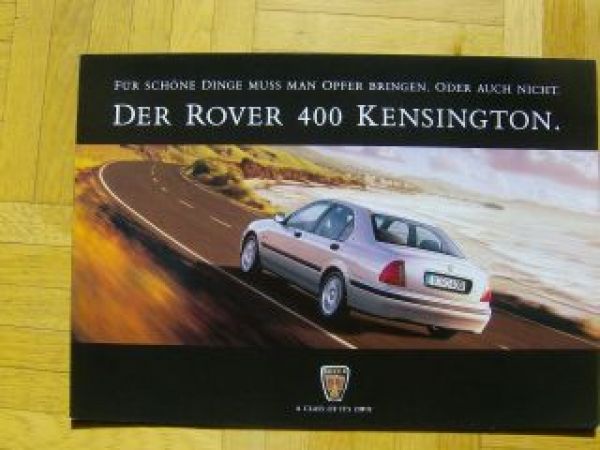 Rover 400 Kensington Prospekt 11/1998 Rarität RT