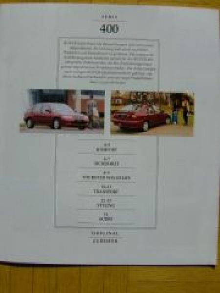 Rover Serie 400 Original Zubehör Prospekt 2/1999 NEU