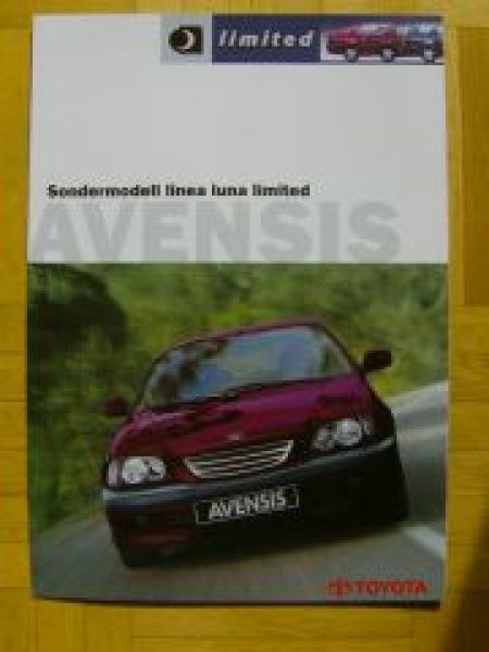 Toyota Avensis linea luna limited Prospekt 3/1999 NEU