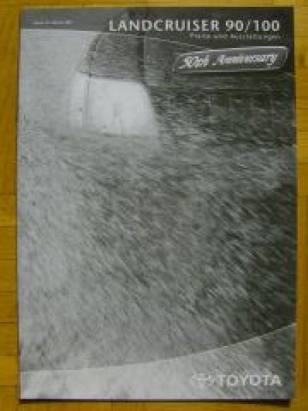 Toyota Landcruiser 90/100 50th Anniversary Preisliste 2/2001