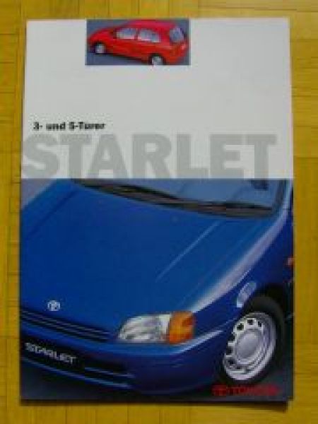 Toyota Starlet 3- & 5-türer Prospekt 3/1996 NEU