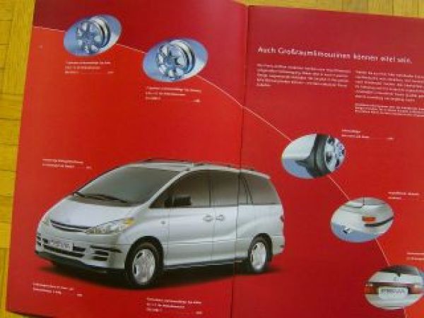 Toyota Previa Zubehör Prospekt 7/2000 NEU Typ XR30 XR40