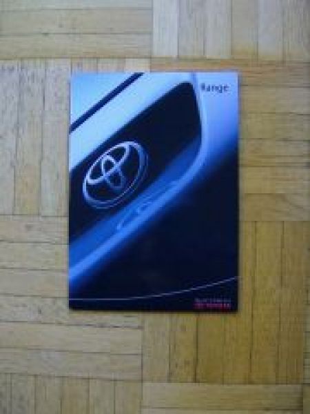 Toyota Range Prospekt UK Rechtslenker 8/2000 NEU