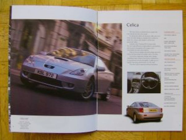 Toyota Range Prospekt UK Rechtslenker 8/2000 NEU