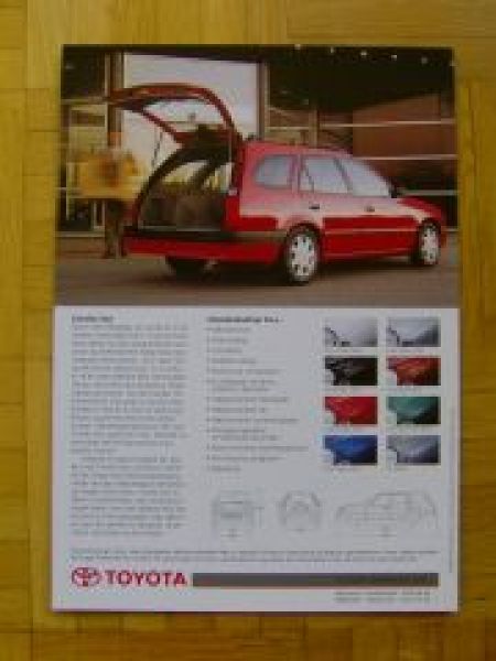 Toyota Corolla Van 2/1998  Prospektblatt Dänemark NEU