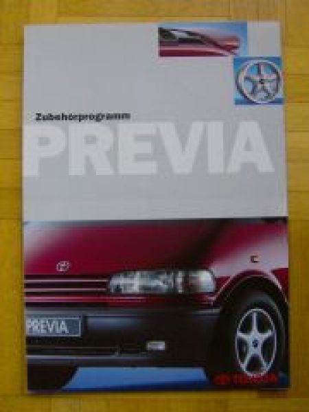Toyota Previa Zubehör Prospekt +Preise 12/1998 NEU XR10 XR20