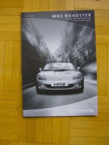 Toyota MR2 Roadster Preisliste 10/2002 NEU