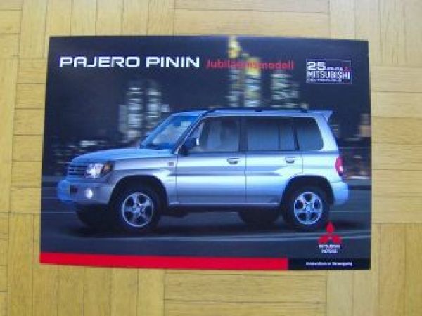Mitsubishi Pajero Pinin 25 jahre Sonderprospekt 5/2002