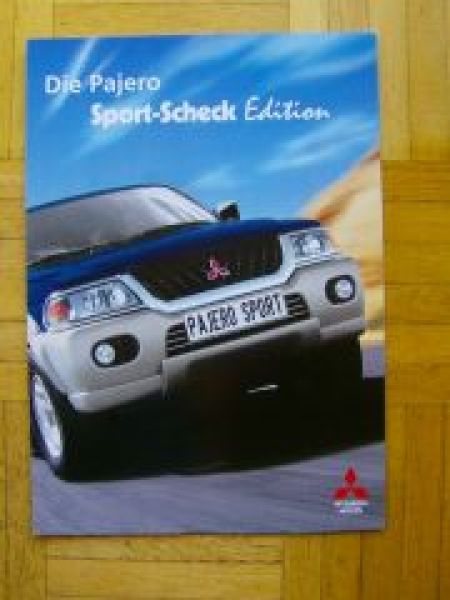 Mitsubishi Pajero Sport-Scheck Edition Prospekt 3/2000 NEU