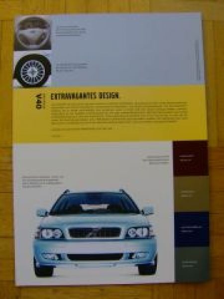 Volvo V40 Prospektblatt NEU Spring/Summer 02