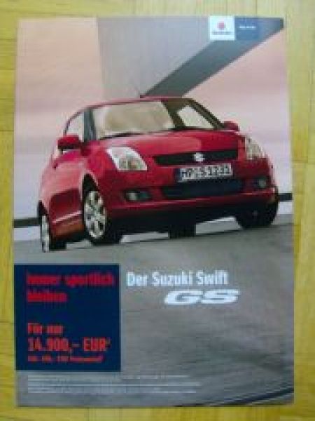 Suzuki Swift GS Prospekt 9/2008 NEU