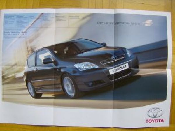 Toyota Corolla Sportschau Edition Prospekt 9/2004 NEU E12 E13