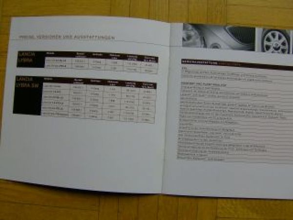 Lancia Lybra Preisliste 4/2004 NEU