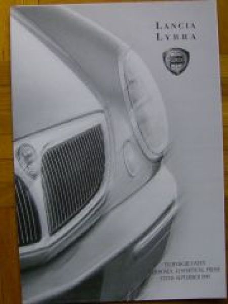 Lancia Lybra Preisliste 10/2000 Prospekt NEU