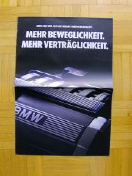 BMW 520i 525i 24V Motor Prospekt A3 Format 1990