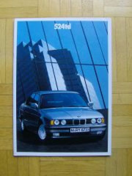 BMW 524td Prospekt E34 März 1988