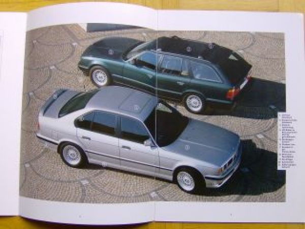 BMW 5er Reihe E34 Sonderausstattungen 1992 Prospekt