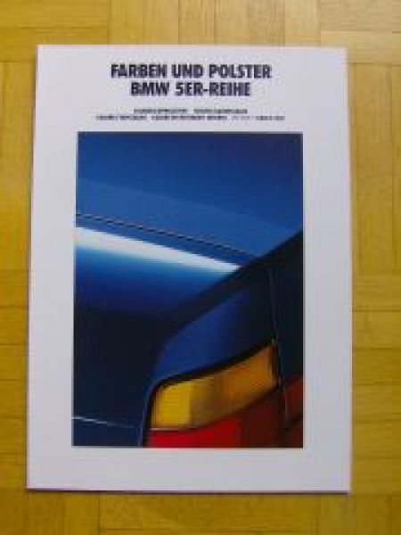 BMW 5er Reihe E34 Farben/Polster 1991 Prospekt