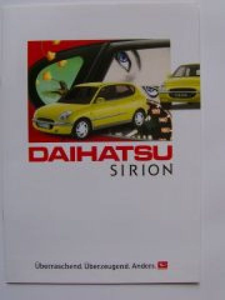 Daihatsu Sirion Prospekt 6/1998 NEU