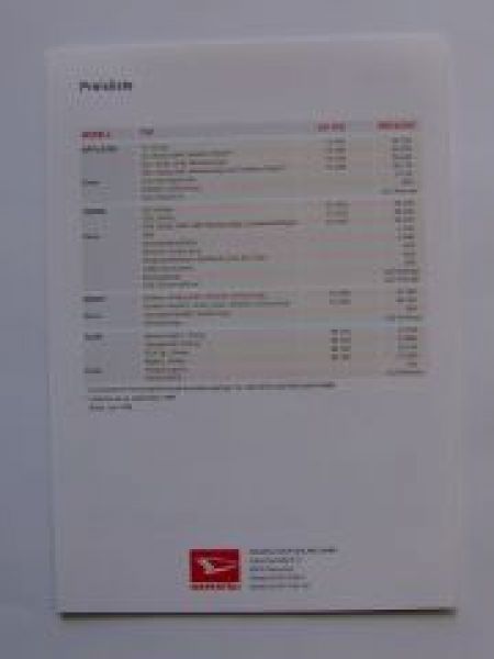 Daihatsu Gesamtpreisliste 6/1998