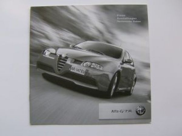 Alfa Romeo GTA Preisliste 9/2003 NEU