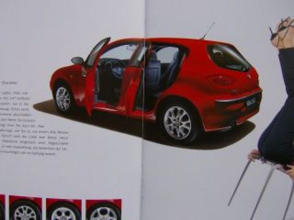 Alfa Romeo 147 Fünftürer Prospekt 4/2001 NEU Typ937