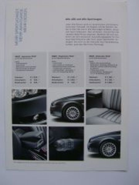 Alfa Romeo Ausstattungspakete 156+Sportwagon NEU
