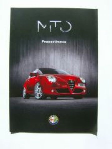 Alfa Romeo Mito Pressestimmen Prospekt ca. 2008 NEU